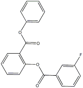 phenyl 2-[(3-fluorobenzoyl)oxy]benzoate 구조식 이미지