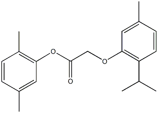 2,5-dimethylphenyl (2-isopropyl-5-methylphenoxy)acetate 구조식 이미지
