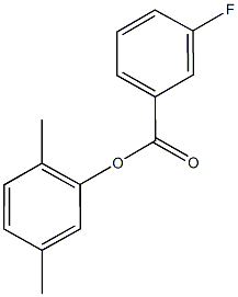 2,5-dimethylphenyl 3-fluorobenzoate Structure