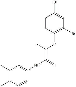 2-(2,4-dibromophenoxy)-N-(3,4-dimethylphenyl)propanamide 구조식 이미지