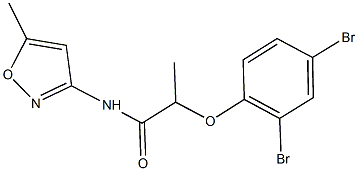 2-(2,4-dibromophenoxy)-N-(5-methyl-3-isoxazolyl)propanamide Structure