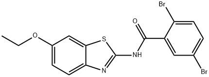 2,5-dibromo-N-(6-ethoxy-1,3-benzothiazol-2-yl)benzamide Structure