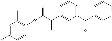 2,4-dimethylphenyl 2-(3-benzoylphenyl)propanoate Structure