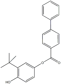 3-tert-butyl-4-hydroxyphenyl[1,1'-biphenyl]-4-carboxylate Structure