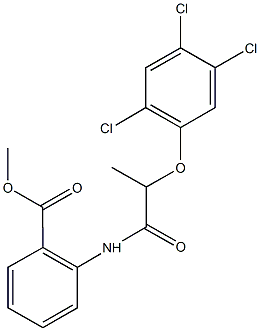 methyl2-{[2-(2,4,5-trichlorophenoxy)propanoyl]amino}benzoate Structure