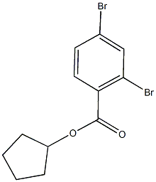 cyclopentyl 2,4-dibromobenzoate Structure