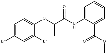 methyl2-{[2-(2,4-dibromophenoxy)propanoyl]amino}benzoate 구조식 이미지