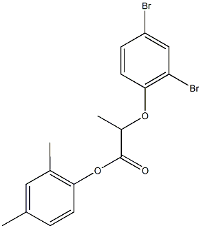 2,4-dimethylphenyl 2-(2,4-dibromophenoxy)propanoate 구조식 이미지