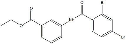 ethyl3-[(2,4-dibromobenzoyl)amino]benzoate Structure