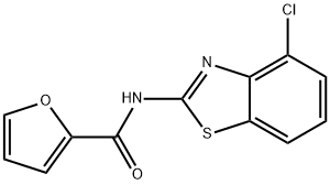 N-(4-chloro-1,3-benzothiazol-2-yl)-2-furamide 구조식 이미지