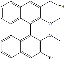 (2'-bromo-3,3'-dimethoxy-4,4'-binaphth-2-yl)methanol Structure