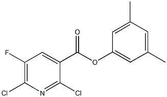 3,5-dimethylphenyl 2,6-dichloro-5-fluoronicotinate Structure