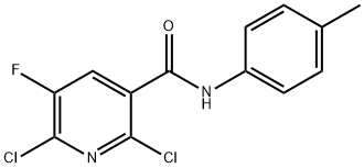 2,6-dichloro-5-fluoro-N-(4-methylphenyl)nicotinamide Structure