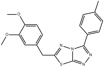 6-(3,4-dimethoxybenzyl)-3-(4-methylphenyl)[1,2,4]triazolo[3,4-b][1,3,4]thiadiazole Structure