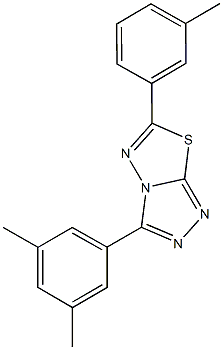 3-(3,5-dimethylphenyl)-6-(3-methylphenyl)[1,2,4]triazolo[3,4-b][1,3,4]thiadiazole Structure