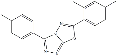 6-(2,4-dimethylphenyl)-3-(4-methylphenyl)[1,2,4]triazolo[3,4-b][1,3,4]thiadiazole 구조식 이미지