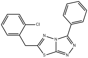6-(2-chlorobenzyl)-3-phenyl[1,2,4]triazolo[3,4-b][1,3,4]thiadiazole 구조식 이미지
