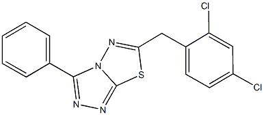 6-(2,4-dichlorobenzyl)-3-phenyl[1,2,4]triazolo[3,4-b][1,3,4]thiadiazole 구조식 이미지