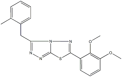 6-(2,3-dimethoxyphenyl)-3-(2-methylbenzyl)[1,2,4]triazolo[3,4-b][1,3,4]thiadiazole Structure