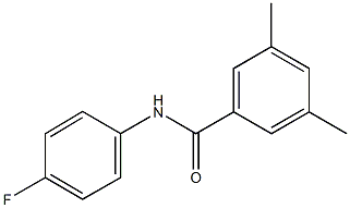 N-(4-fluorophenyl)-3,5-dimethylbenzamide 구조식 이미지