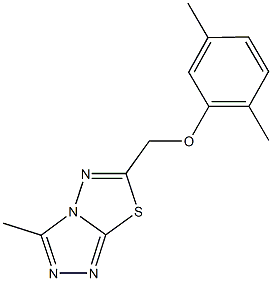 2,5-dimethylphenyl(3-methyl[1,2,4]triazolo[3,4-b][1,3,4]thiadiazol-6-yl)methylether 구조식 이미지