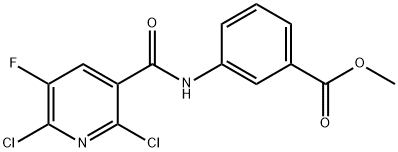 methyl3-{[(2,6-dichloro-5-fluoro-3-pyridinyl)carbonyl]amino}benzoate 구조식 이미지