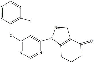 1-[6-(2-methylphenoxy)-4-pyrimidinyl]-1,5,6,7-tetrahydro-4H-indazol-4-one Structure