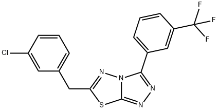 6-(3-chlorobenzyl)-3-[3-(trifluoromethyl)phenyl][1,2,4]triazolo[3,4-b][1,3,4]thiadiazole Structure