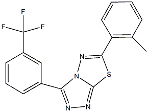 6-(2-methylphenyl)-3-[3-(trifluoromethyl)phenyl][1,2,4]triazolo[3,4-b][1,3,4]thiadiazole Structure