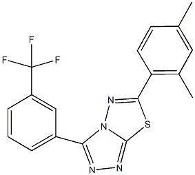 6-(2,4-dimethylphenyl)-3-[3-(trifluoromethyl)phenyl][1,2,4]triazolo[3,4-b][1,3,4]thiadiazole 구조식 이미지