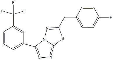 6-(4-fluorobenzyl)-3-[3-(trifluoromethyl)phenyl][1,2,4]triazolo[3,4-b][1,3,4]thiadiazole Structure