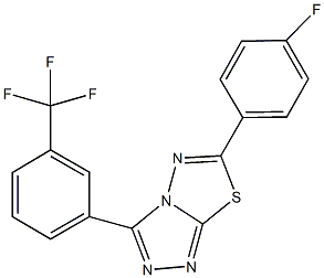 6-(4-fluorophenyl)-3-[3-(trifluoromethyl)phenyl][1,2,4]triazolo[3,4-b][1,3,4]thiadiazole Structure