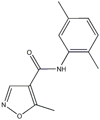 N-(2,5-dimethylphenyl)-5-methyl-4-isoxazolecarboxamide 구조식 이미지