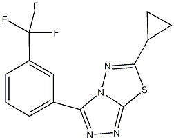 6-cyclopropyl-3-[3-(trifluoromethyl)phenyl][1,2,4]triazolo[3,4-b][1,3,4]thiadiazole 구조식 이미지