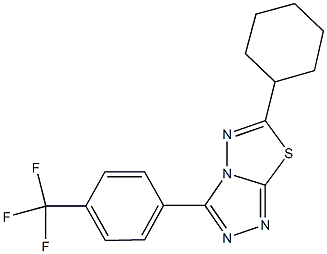 6-cyclohexyl-3-[4-(trifluoromethyl)phenyl][1,2,4]triazolo[3,4-b][1,3,4]thiadiazole Structure