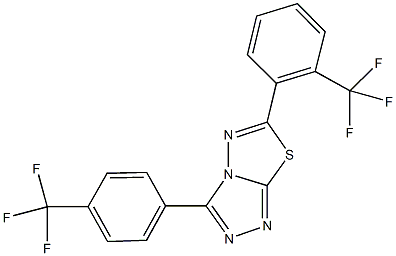 6-[2-(trifluoromethyl)phenyl]-3-[4-(trifluoromethyl)phenyl][1,2,4]triazolo[3,4-b][1,3,4]thiadiazole Structure