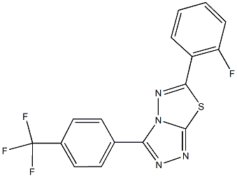 6-(2-fluorophenyl)-3-[4-(trifluoromethyl)phenyl][1,2,4]triazolo[3,4-b][1,3,4]thiadiazole 구조식 이미지