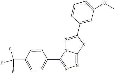 methyl 3-{3-[4-(trifluoromethyl)phenyl][1,2,4]triazolo[3,4-b][1,3,4]thiadiazol-6-yl}phenyl ether Structure
