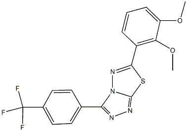 6-(2,3-dimethoxyphenyl)-3-[4-(trifluoromethyl)phenyl][1,2,4]triazolo[3,4-b][1,3,4]thiadiazole 구조식 이미지