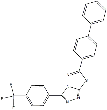 6-[1,1'-biphenyl]-4-yl-3-[4-(trifluoromethyl)phenyl][1,2,4]triazolo[3,4-b][1,3,4]thiadiazole Structure