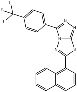 6-(1-naphthyl)-3-[4-(trifluoromethyl)phenyl][1,2,4]triazolo[3,4-b][1,3,4]thiadiazole 구조식 이미지