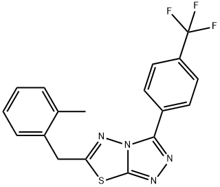 6-(2-methylbenzyl)-3-[4-(trifluoromethyl)phenyl][1,2,4]triazolo[3,4-b][1,3,4]thiadiazole Structure