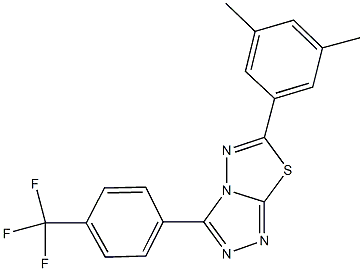 6-(3,5-dimethylphenyl)-3-[4-(trifluoromethyl)phenyl][1,2,4]triazolo[3,4-b][1,3,4]thiadiazole 구조식 이미지