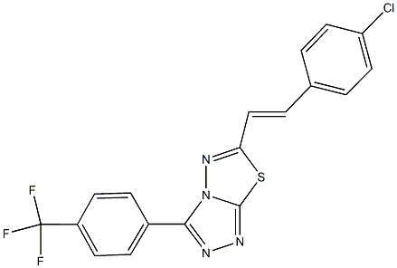 6-[2-(4-chlorophenyl)vinyl]-3-[4-(trifluoromethyl)phenyl][1,2,4]triazolo[3,4-b][1,3,4]thiadiazole 구조식 이미지