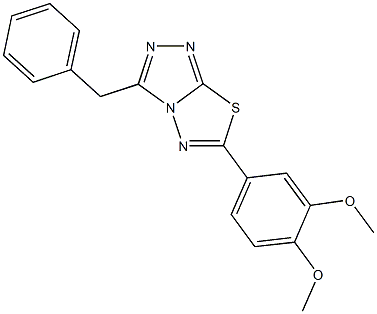 3-benzyl-6-(3,4-dimethoxyphenyl)[1,2,4]triazolo[3,4-b][1,3,4]thiadiazole 구조식 이미지