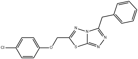 3-benzyl-6-[(4-chlorophenoxy)methyl][1,2,4]triazolo[3,4-b][1,3,4]thiadiazole 구조식 이미지