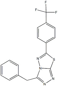 3-benzyl-6-[4-(trifluoromethyl)phenyl][1,2,4]triazolo[3,4-b][1,3,4]thiadiazole 구조식 이미지