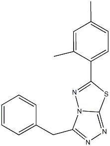 3-benzyl-6-(2,4-dimethylphenyl)[1,2,4]triazolo[3,4-b][1,3,4]thiadiazole 구조식 이미지