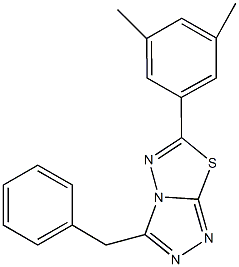 3-benzyl-6-(3,5-dimethylphenyl)[1,2,4]triazolo[3,4-b][1,3,4]thiadiazole 구조식 이미지