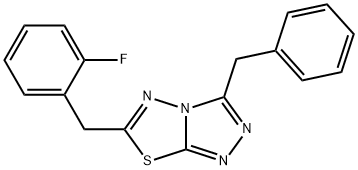 3-benzyl-6-(2-fluorobenzyl)[1,2,4]triazolo[3,4-b][1,3,4]thiadiazole 구조식 이미지